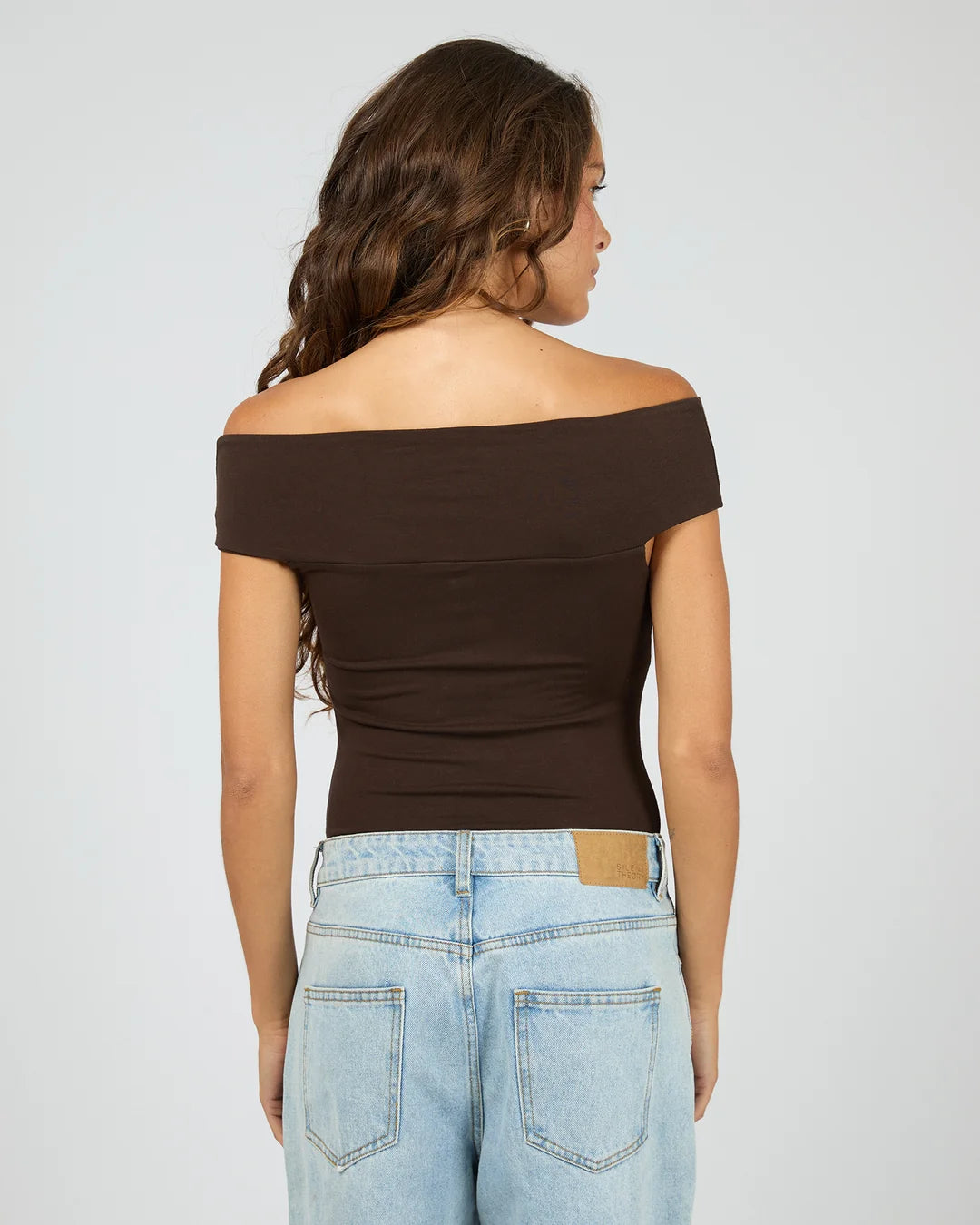 Atlas Off Shoulder Top - Chocolate