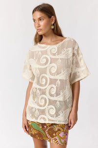 Atlas Top - Ivory. Nine Live Bazaar