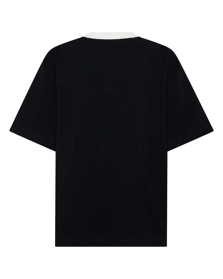 Reflective V Neck Tee - Black