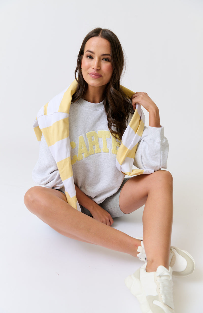 Nina Sweater - Grey Marle Varsity