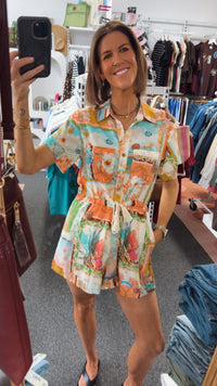 Seaside Mosaic Playsuit