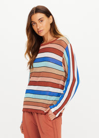 Iza Milla Long Sleeve Knit Top - Stripe