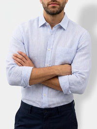 Stripe Shirt - Blue & White Stripe