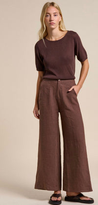 Jude Linen Pants - Chocolate