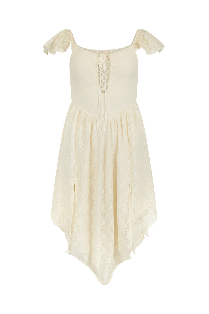 Glastonbury Lace Dress - Antique White