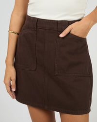 Becca Skirt - Brown. All About Eve