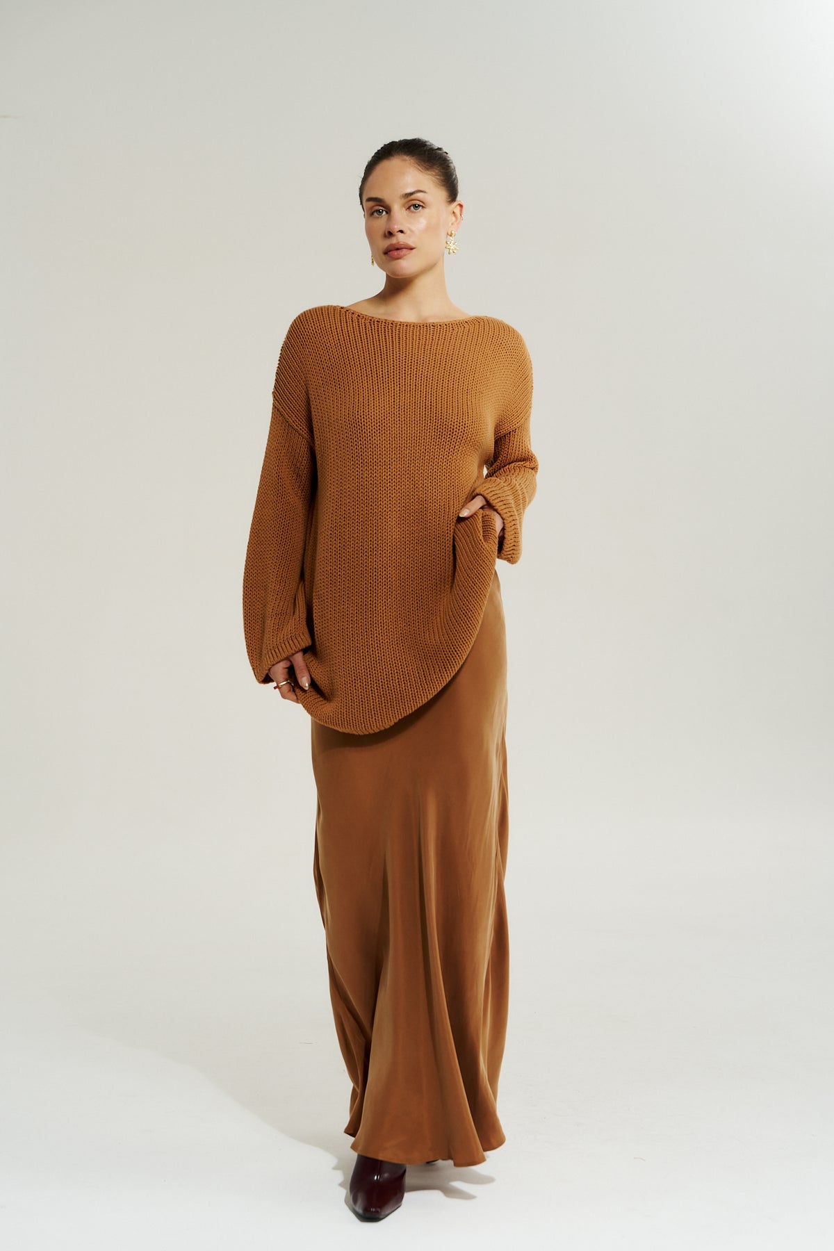 Bell LS Knit - Toffee