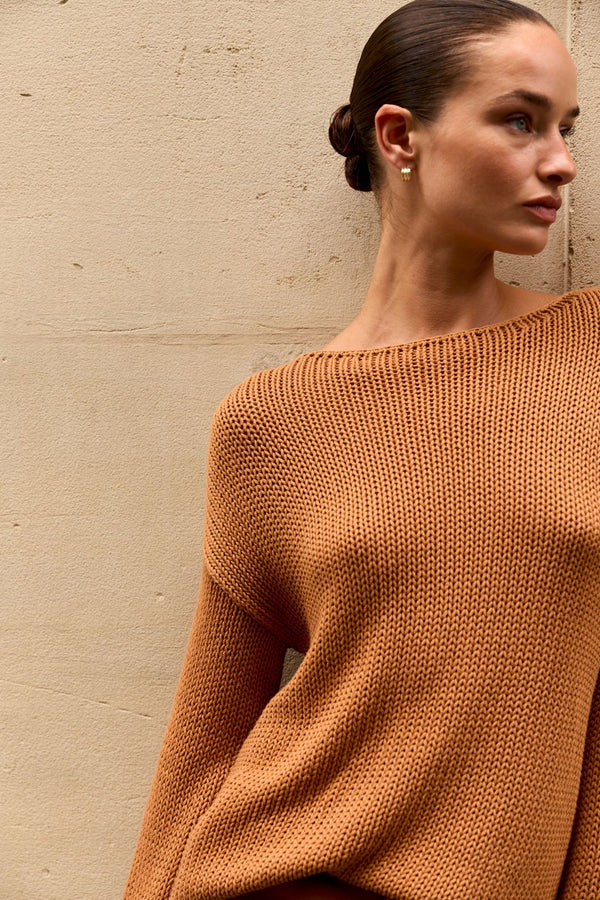 Bell LS Knit - Toffee