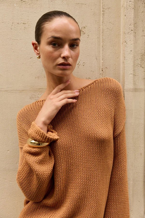 Bell LS Knit - Toffee