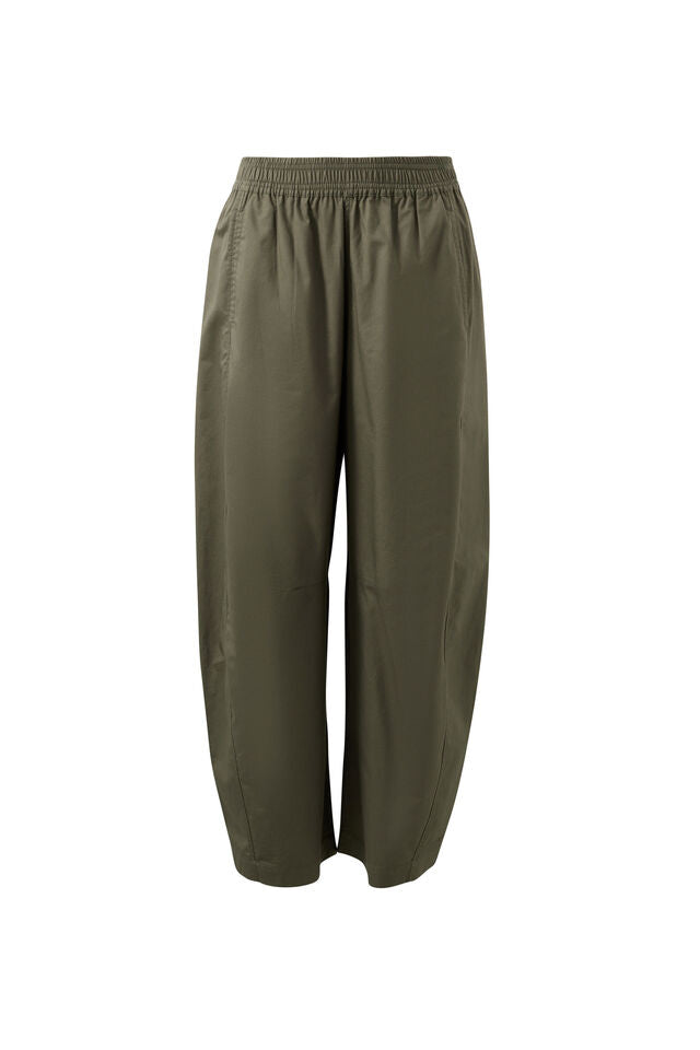 Bella Barrel Pant - Washed Olive. Ceres Life