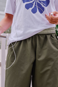 Bella Barrel Pant - Washed Olive. Ceres Life