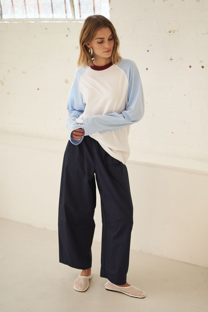 Bella Barrel Pant - True Navy. Ceres Life