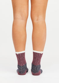 Block Crew Sock - Navy. The Upside