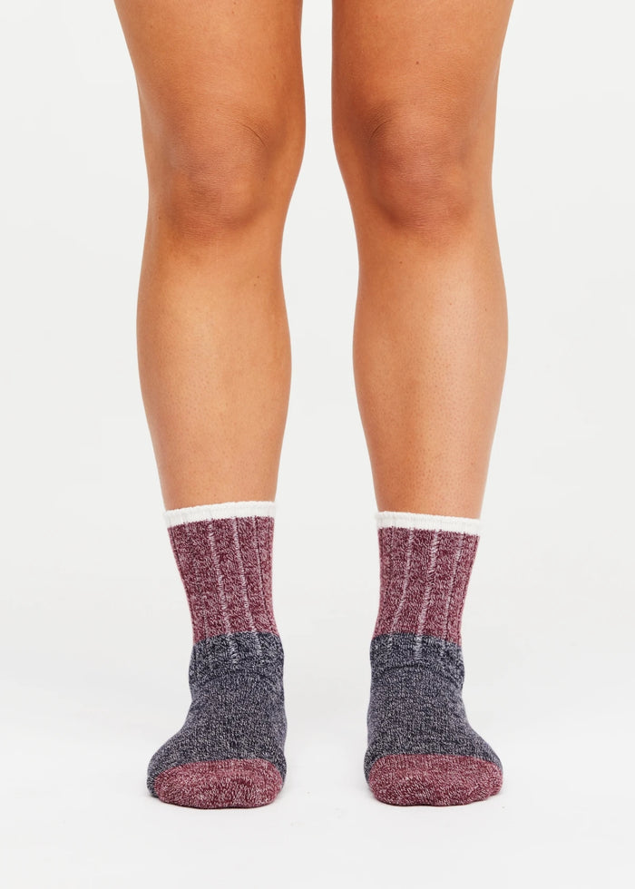 Block Crew Sock - Navy. The Upside