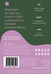 Bloom Collection - Yuzu, Lime & Coconut Felt Air Freshener