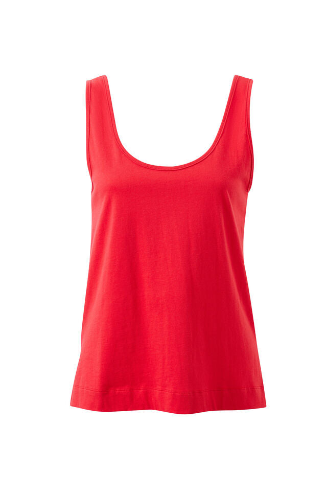 Bloom Slouchy Scoop Tank - Heritage Red. Ceres Life