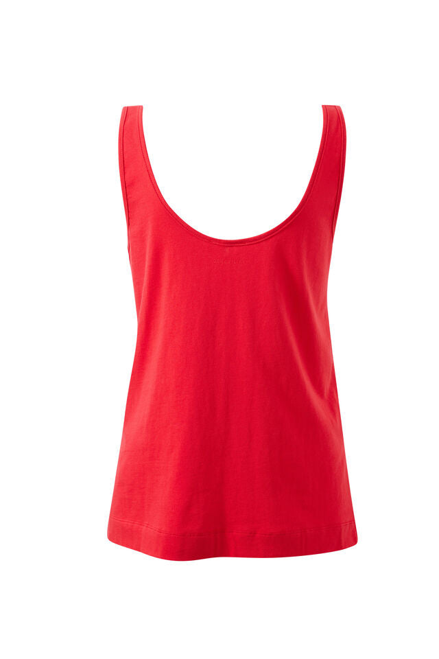 Bloom Slouchy Scoop Tank - Heritage Red. Ceres Life