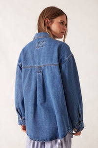 Bobbi Side Pocket Denim Shacket - Indigo. Ceres Life