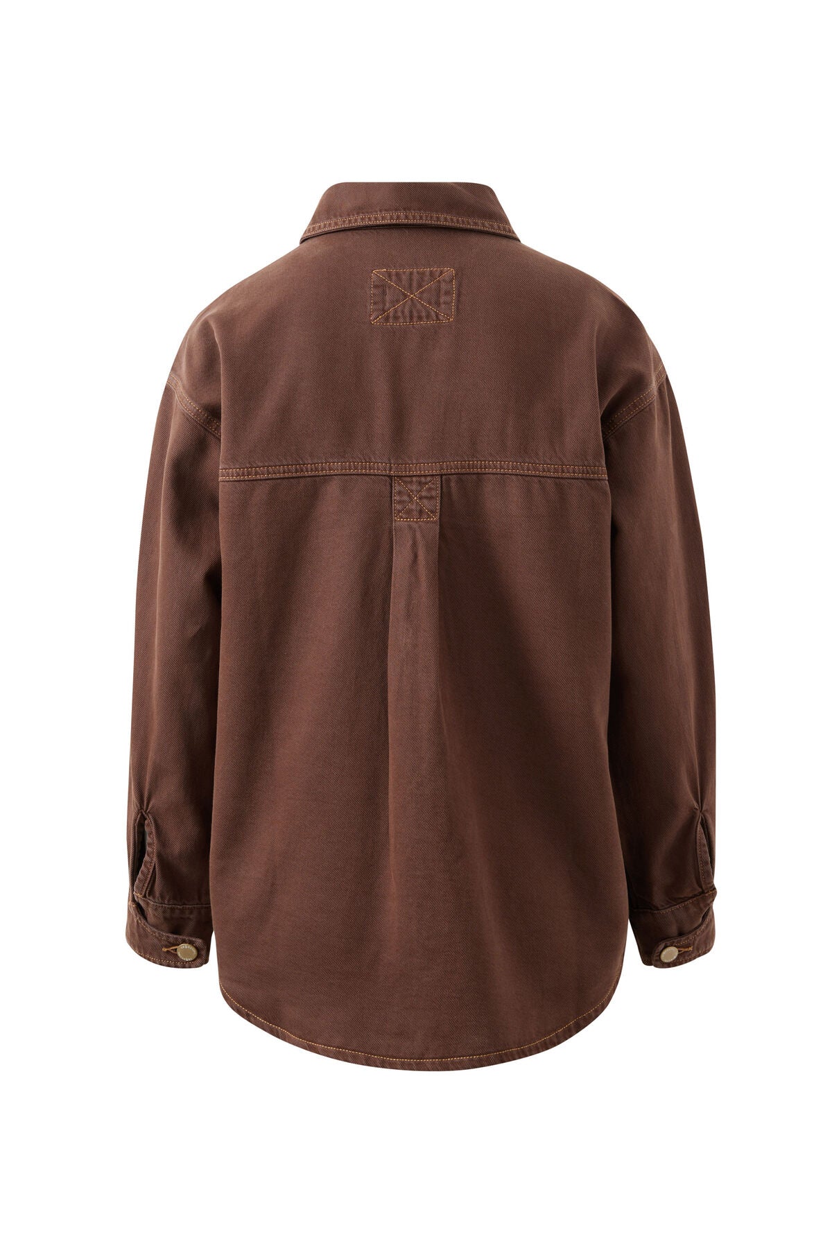 Bobbi Side Pocket Denim Shacket/Chocolate. Ceres Life