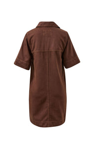 Bonnie Relaxed Shirt Dress - Chocolate. Ceres Life