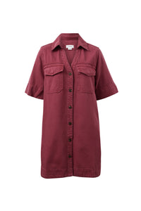 Bonnie Relaxed Shirt Dress - Mulberry