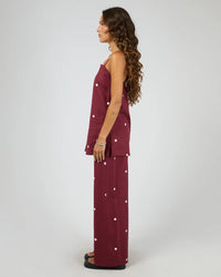 Bordeaux Pant - Cherry