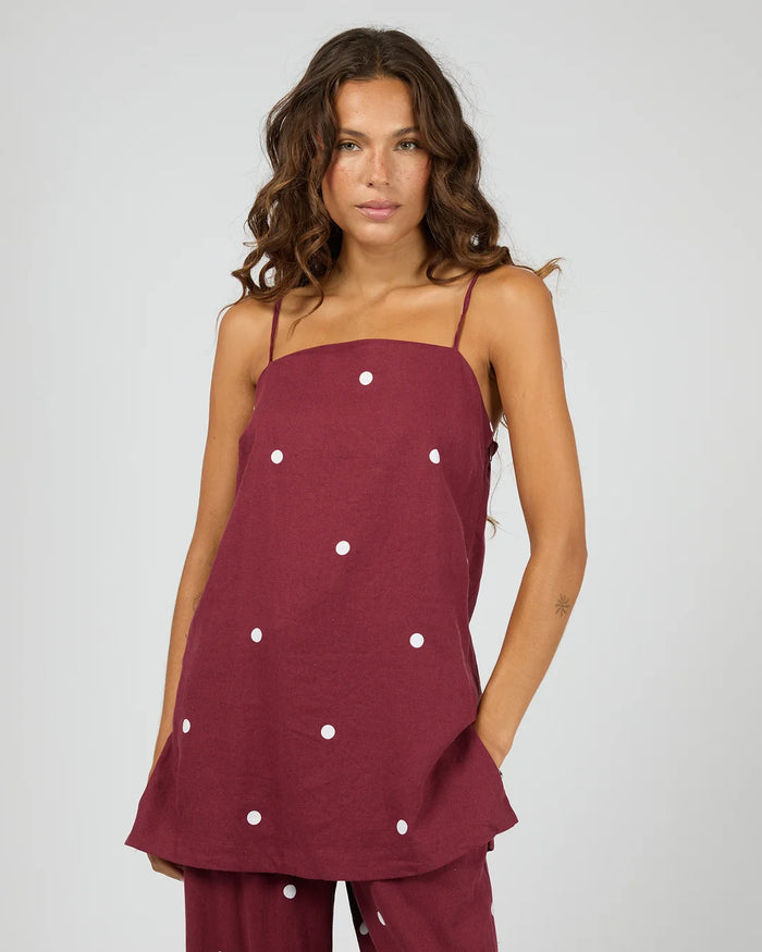 Bordeaux Tunic Top - Cherry