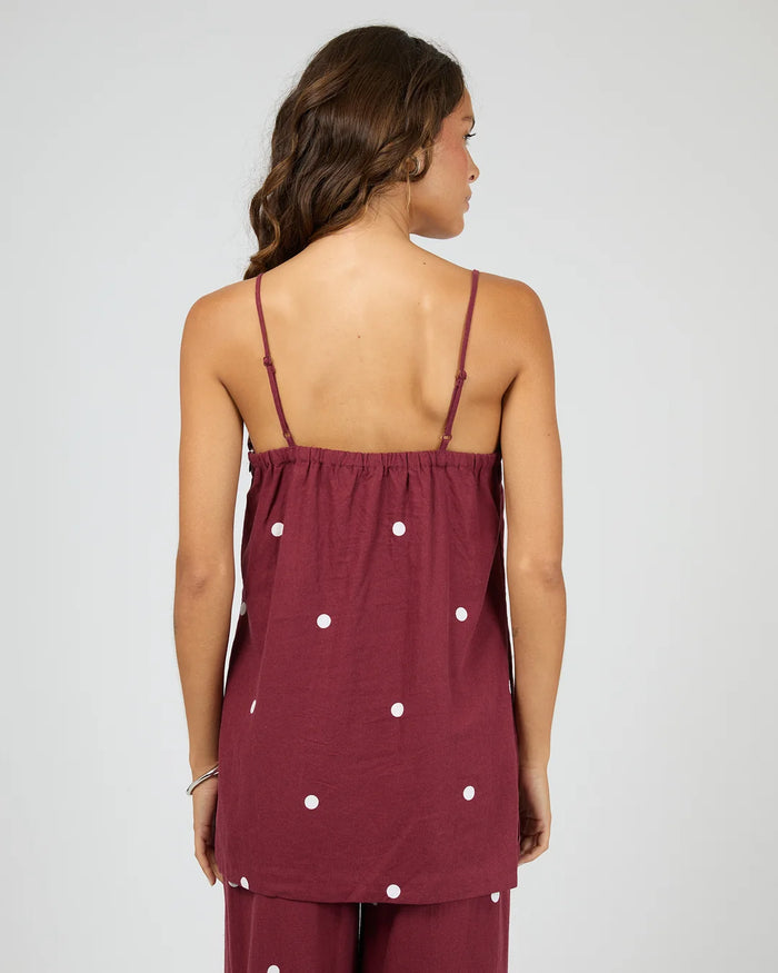 Bordeaux Tunic Top - Cherry