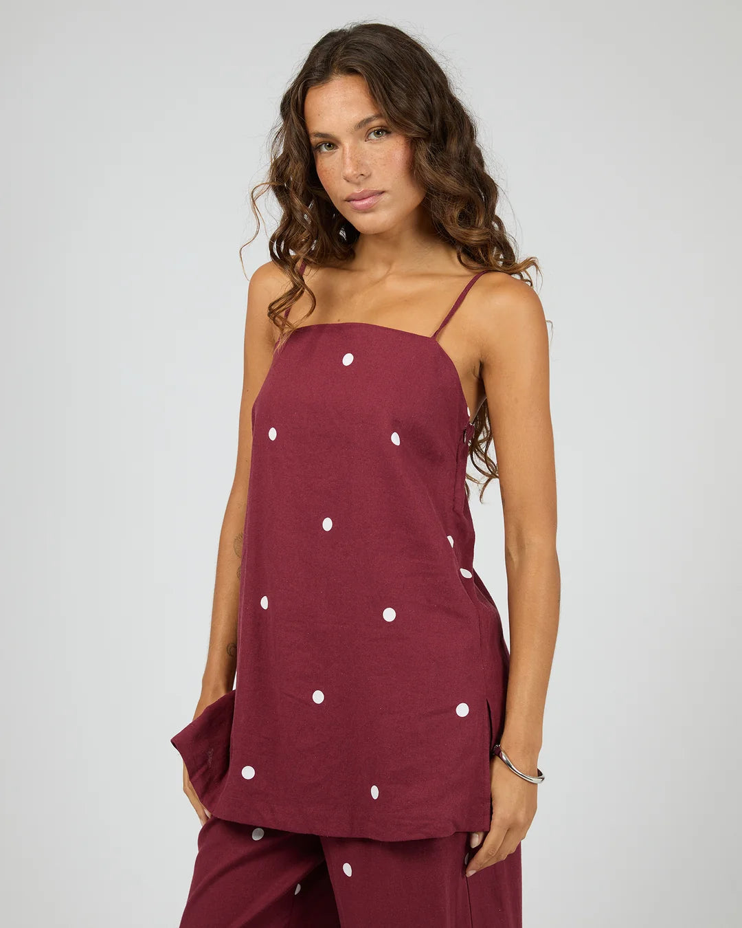 Bordeaux Tunic Top - Cherry