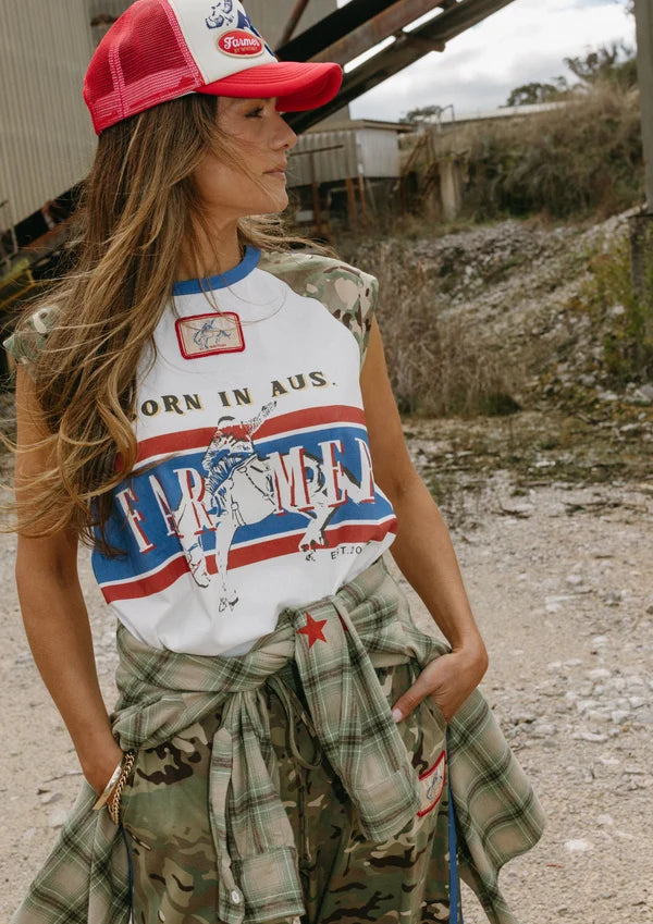 Born in Aus Raglan Tank