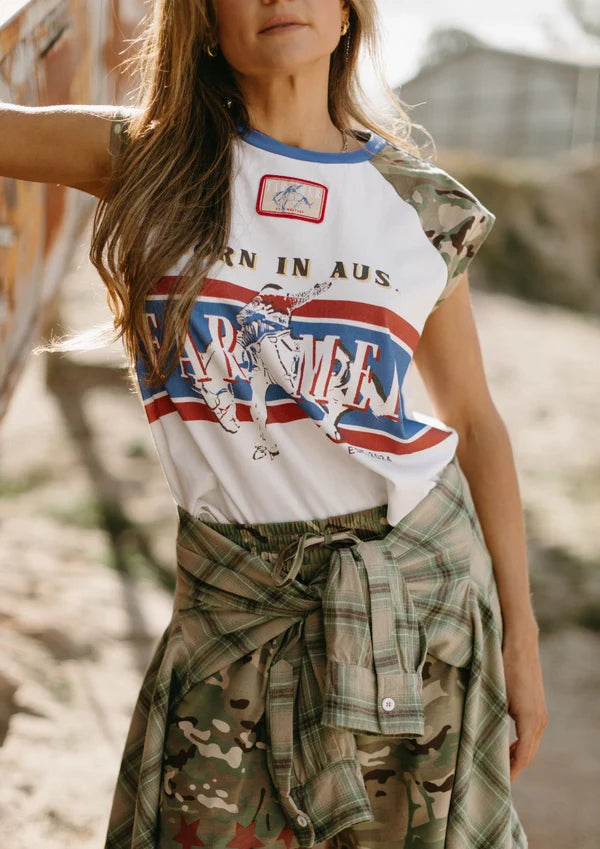 Born in Aus Raglan Tank
