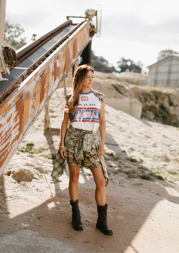 Born in Aus Raglan Tank