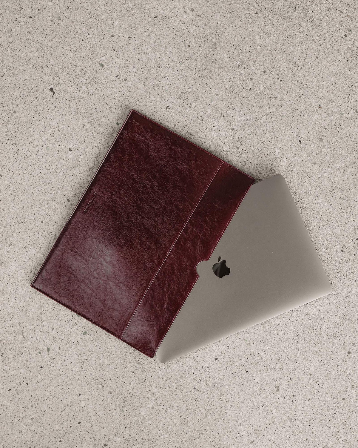 Brooke Laptop Slip - Burgundy Patent. Louenhide