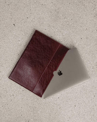 Brooke Laptop Slip - Burgundy Patent. Louenhide