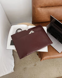Brooke Laptop Slip - Burgundy Patent. Louenhide