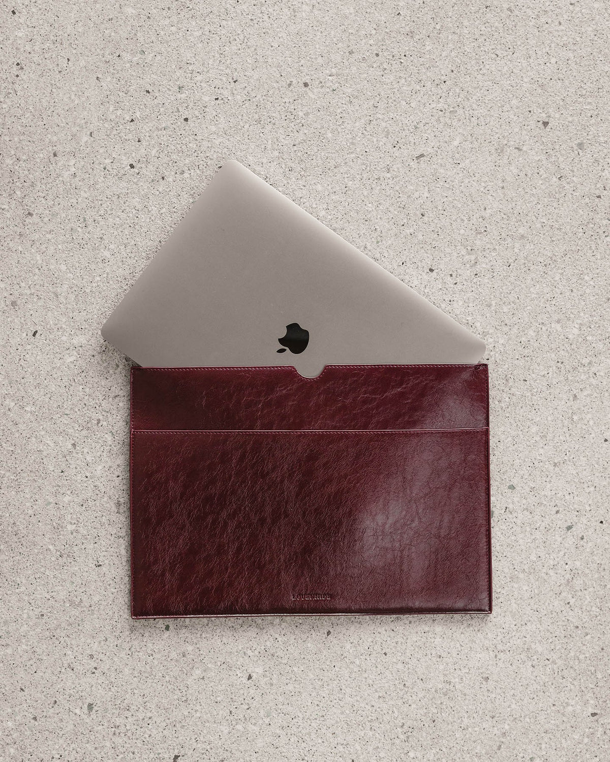 Brooke Laptop Slip - Burgundy Patent. Louenhide