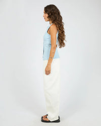 Button Up Tank - Light Blue. Silent Theory Women