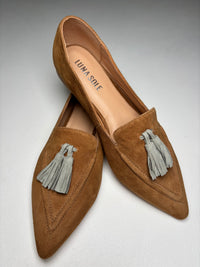 Luna Sole Palace - Brown/Light Blue Suede