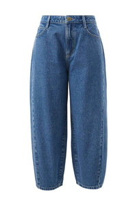 Maggie Tapered Barrel Jeans - Fresh Indigo