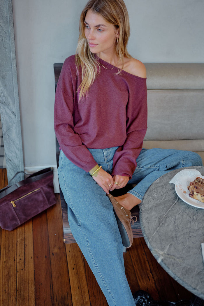 LIZA DRAPEY SOFT KNIT/WASHED BURGUNDY
