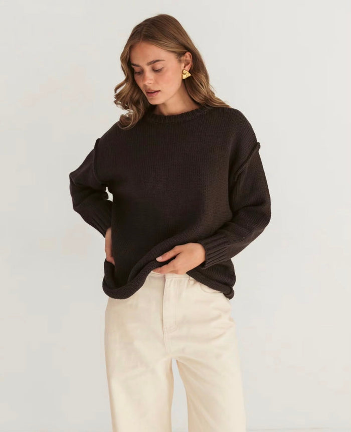 Antonia Knit Jumper - Chocolate