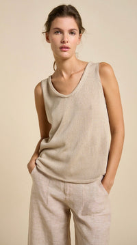 Scoop Neck Spring Tank - Natural