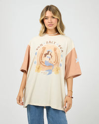 Sun Salt Sea Oversized Tee - Vanilla