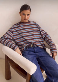 Bonnie Brown Stripe Top