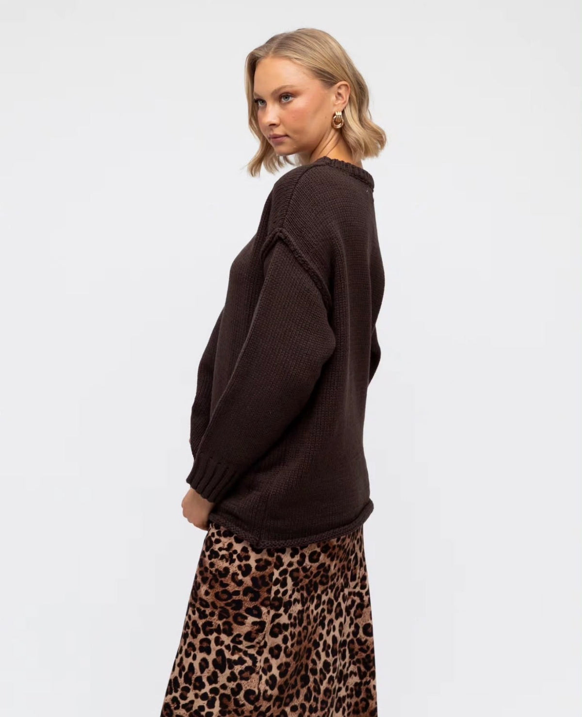 Antonia Knit Jumper - Chocolate