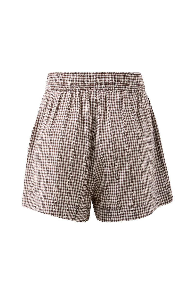 Mila Short - Choc Gingham