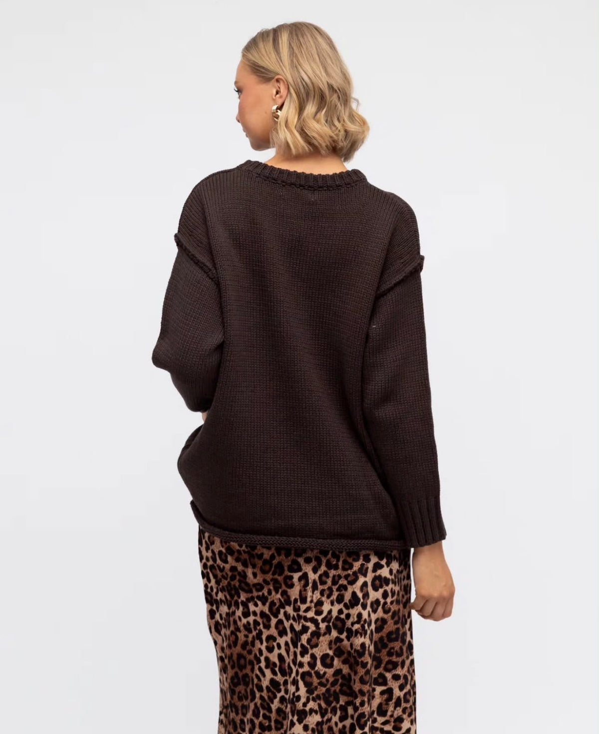 Antonia Knit Jumper - Chocolate