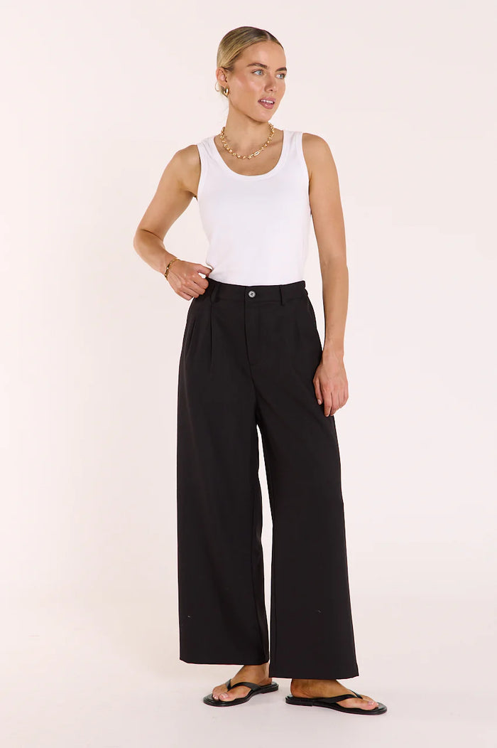 Carmen Cropped Pant - Black. Feather and Noise
