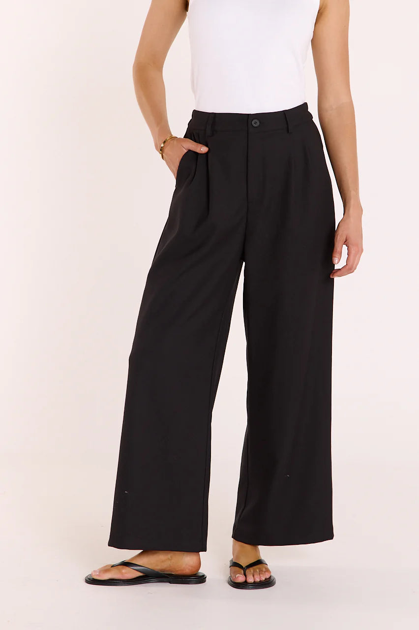 Carmen Cropped Pant - Black. Feather and Noise