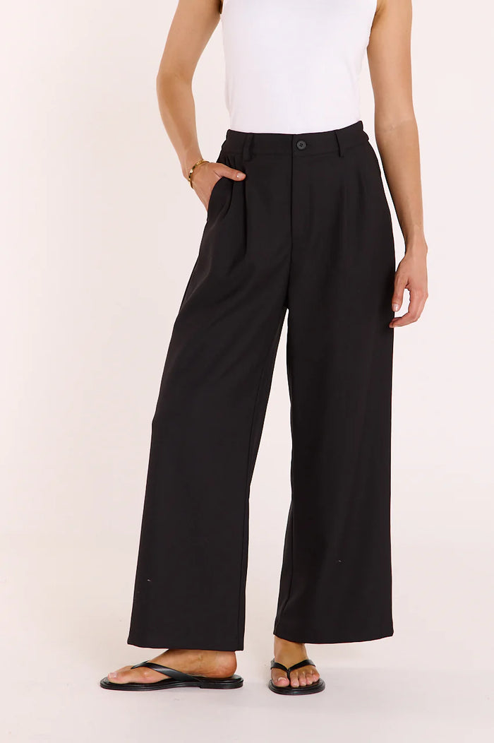 Carmen Cropped Pant - Black. Feather and Noise